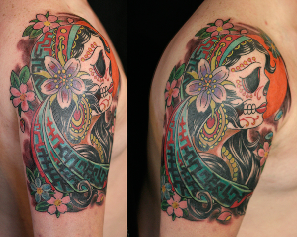 day of dead girl tattoo. day of the dead girl